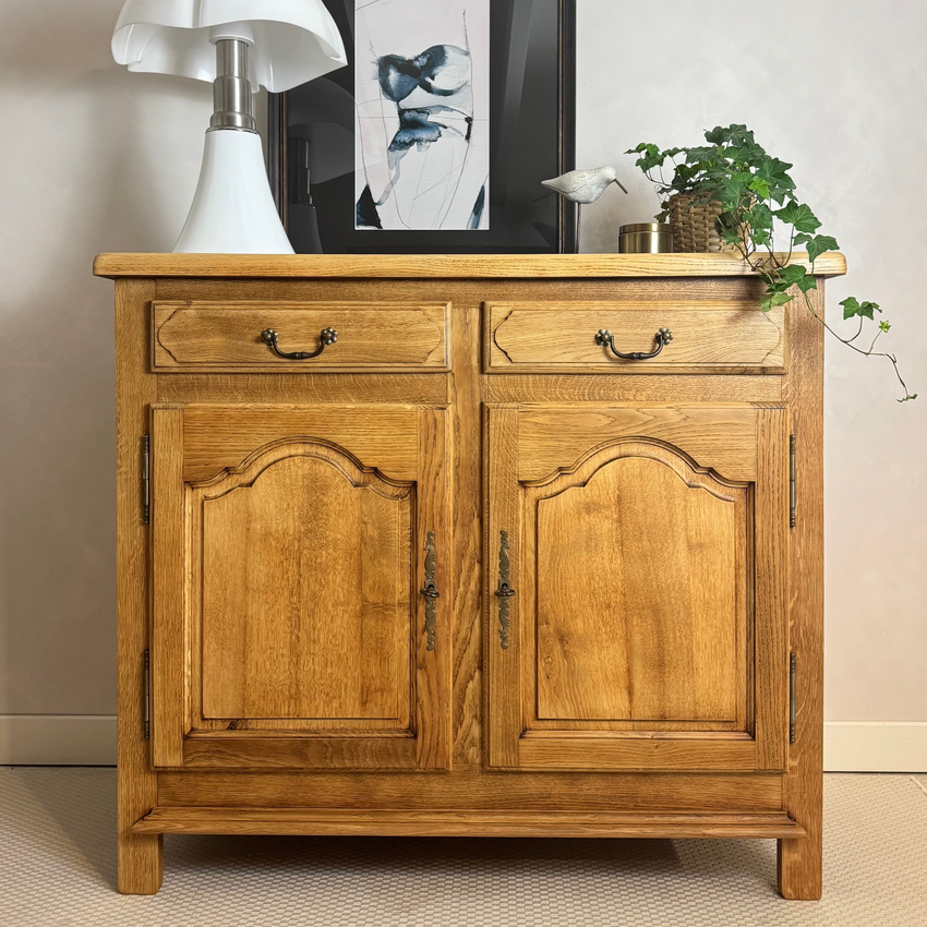 Buffet rustique en chêne massif relooké