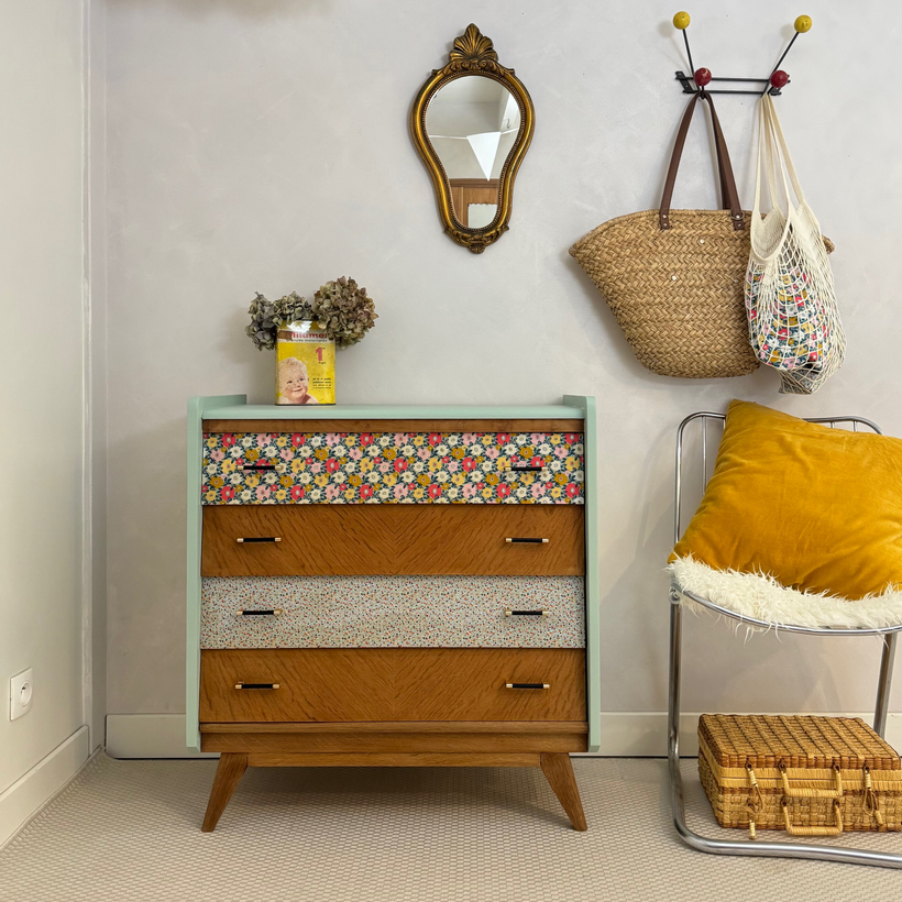 Commode vintage Rose